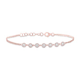 0.66ct 14k Rose Gold Diamond Bracelet